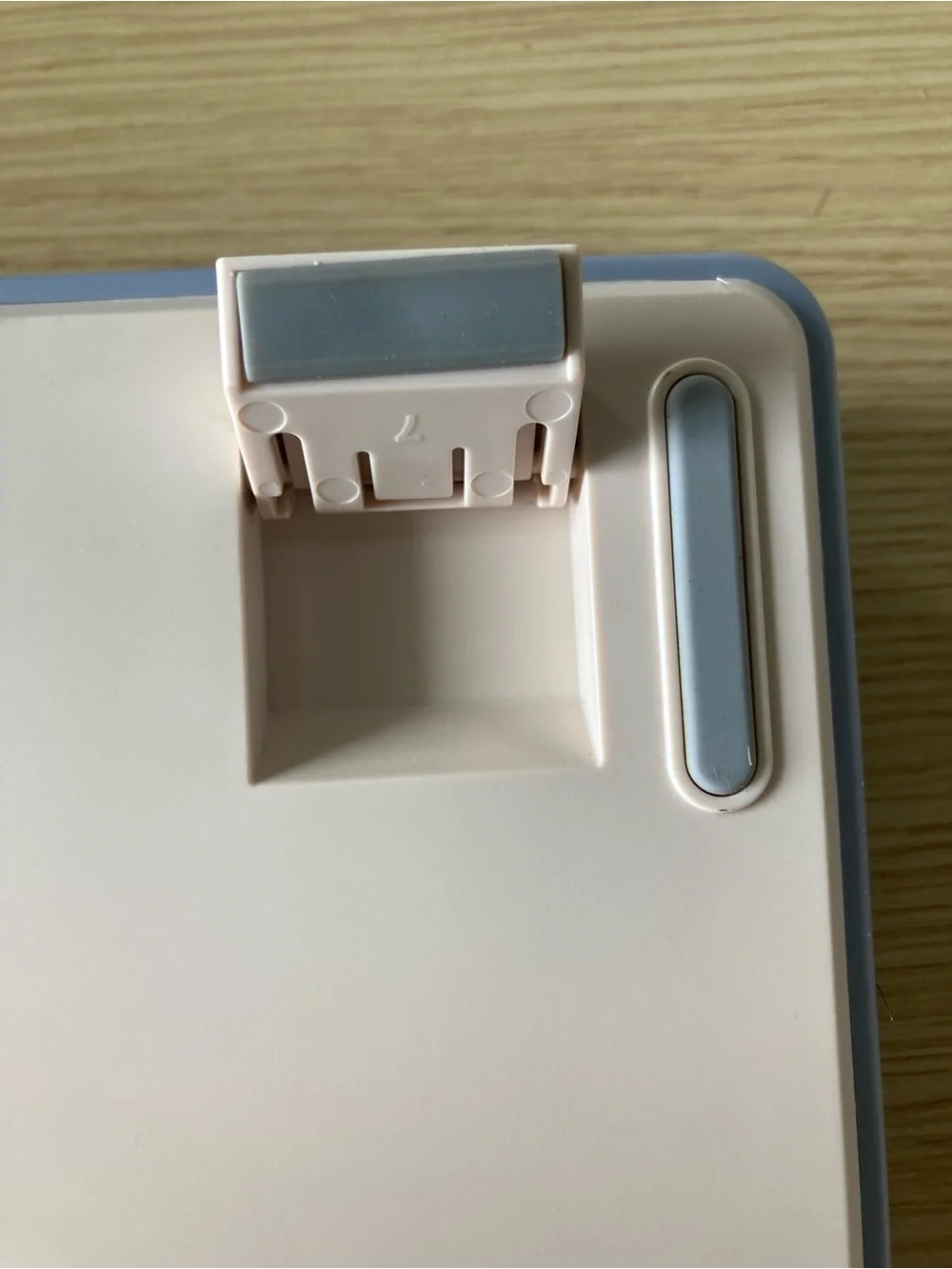 Compact Mechanical Keyboard in White & Blue with Blue Backlight